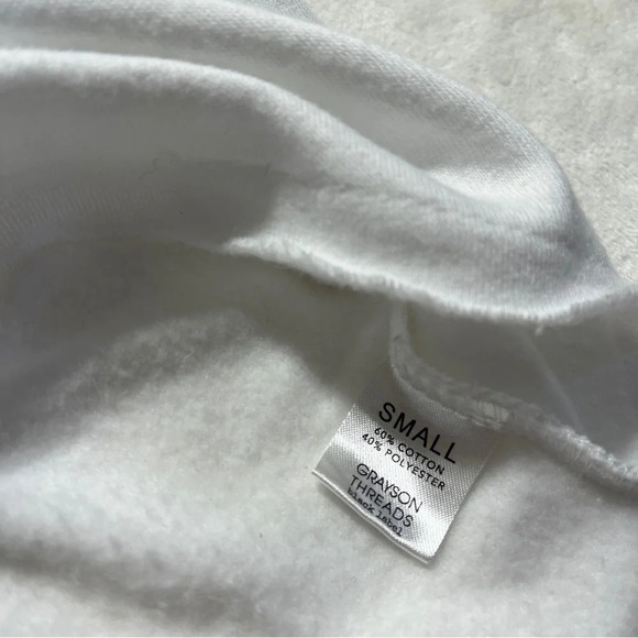 GRAYSON THREADS Malibu Print Hoodie White Lavender Size Small - Picture 4 of 7